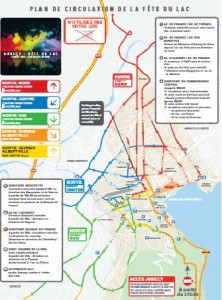 plan circulation fête du lac