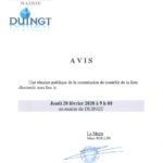 Réunion publique de la commission de contrôle de la liste électorale